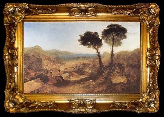 framed  J.M.W. Turner The Bay of Baiae Apollo and the Silbyl, ta009-2